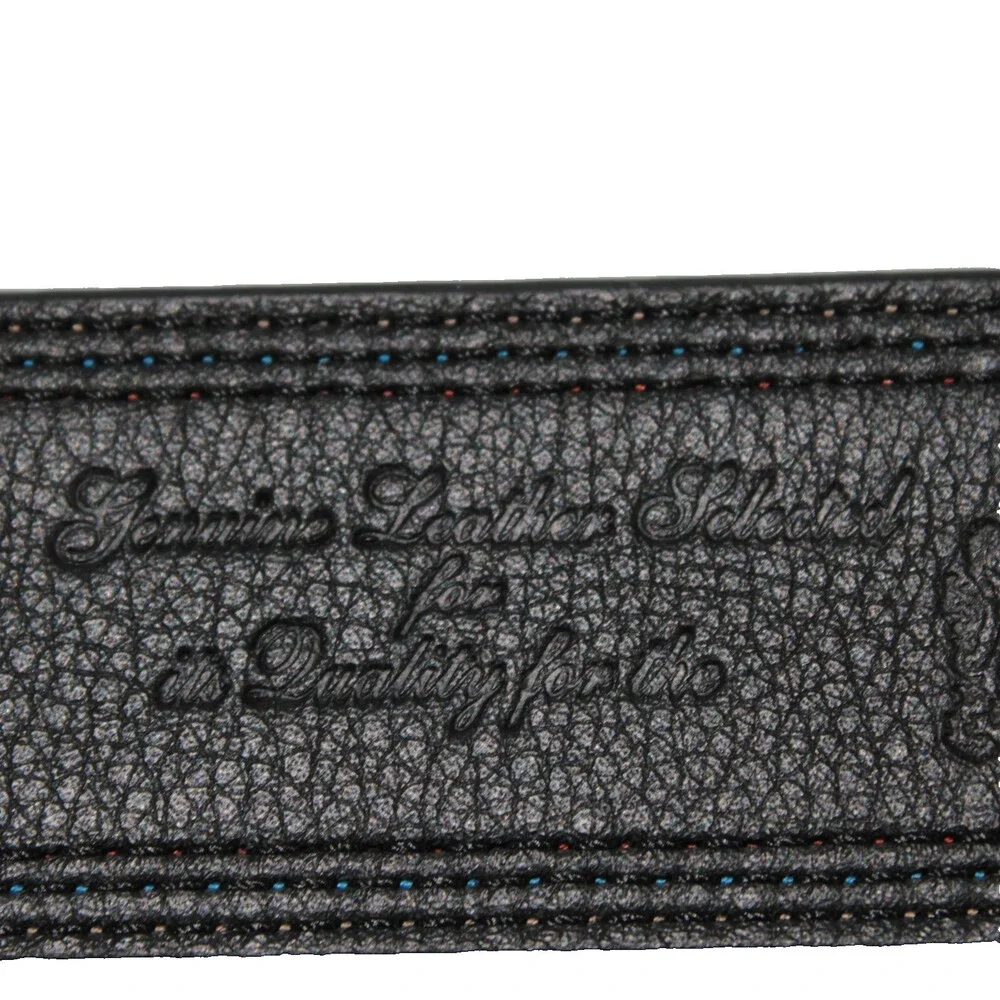 Leyva NWT Classic Belt Size 105 (US 40) in Black Pebbled Leather Made in Spain